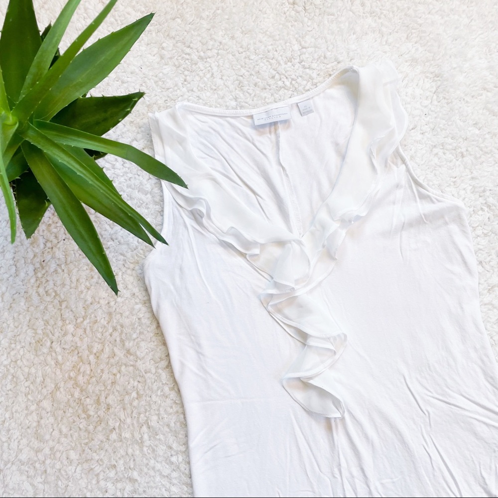 White ruffle New York & Company tank top
